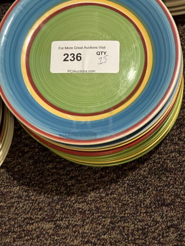 10 1/2" Colored Plate 
15xBid - Image 1 of 1