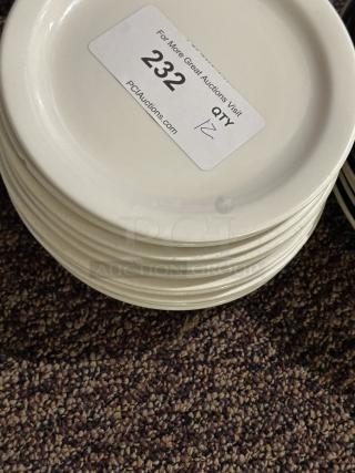 8 1/4" Bright White Wide Rim Rolled Edge Stoneware Plate
12xBid
