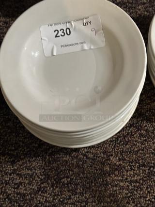 10 oz. Bright White Wide Rim Rolled Edge Rim Stoneware Soup and Pasta Bowl 
8xBid