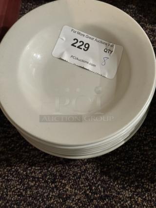 10 oz. Bright White Wide Rim Rolled Edge Rim Stoneware Soup and Pasta Bowl 
8xBid
