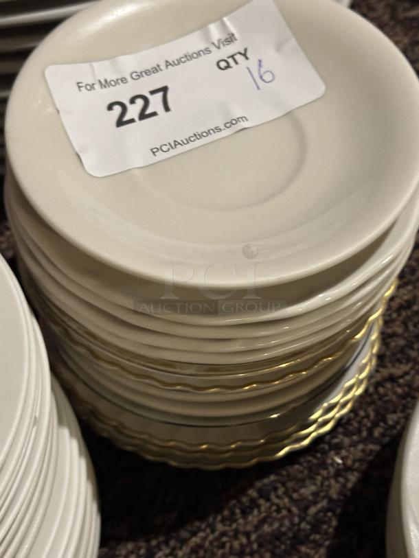 6" Bright White Embossed Porcelain Saucer 
16xBid - Image 1 of 1