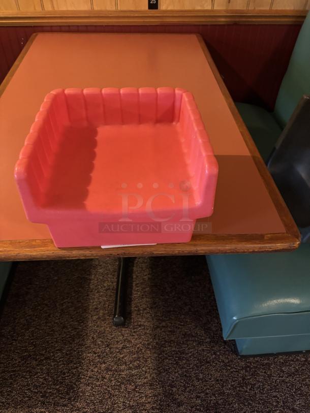 Black and Red Booster Chairs, hard plastic, 5x your bid - Image 2 of 2