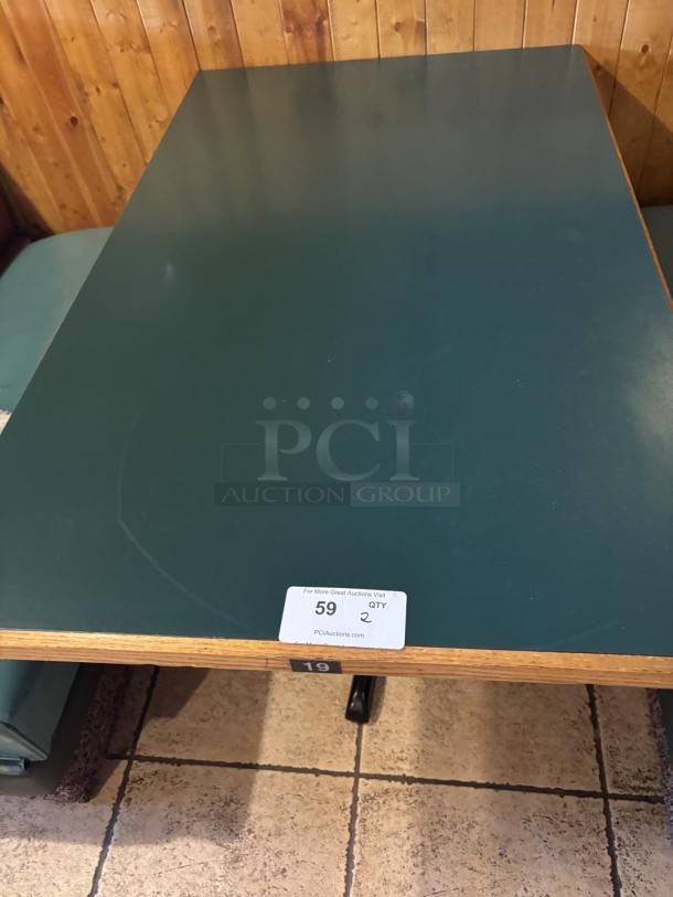 Green Top Tables, Attached To Wall, you detach yourself - Image 1 of 2