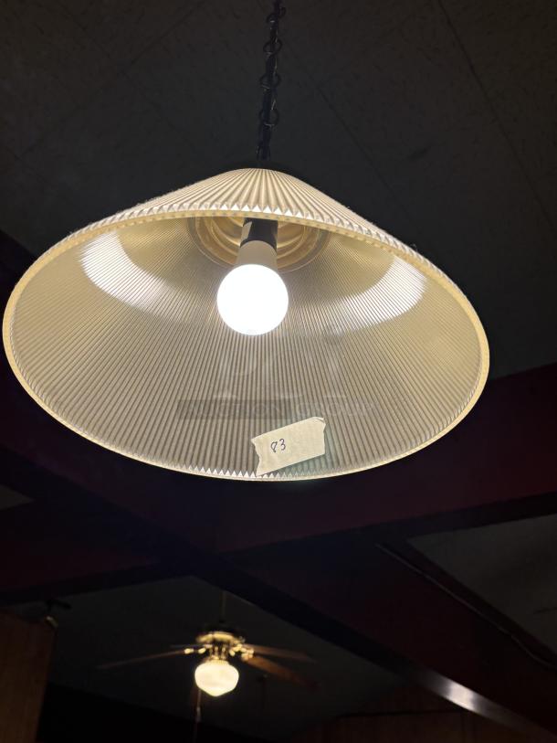 Hanging Lamps in Main Dining, great condition, 3x bid
plastic - Image 4 of 5