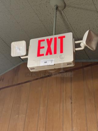 Simkar Exit Sign, powered on and working