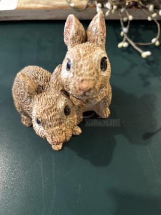 Lot of Country Decor, Metal Welcome Sign, Closed and Open Sign, Garland, Bunnies, Clock, Song, Round Sign Gray