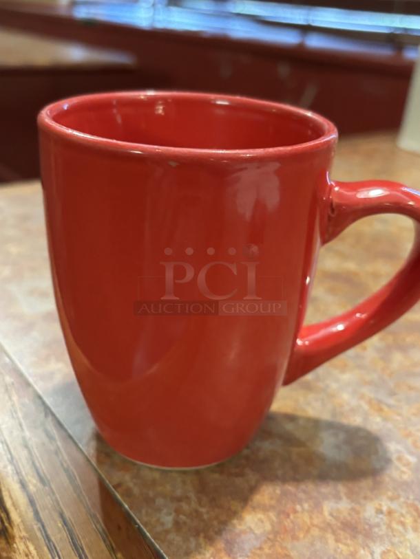 Lot of Red, White, Orange, Yellow Coffee Mugs, 12 oz - Image 2 of 2