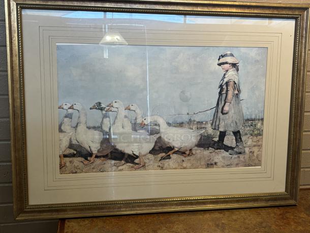 Picture of Girl with Ducks 24x34 - Image 1 of 1