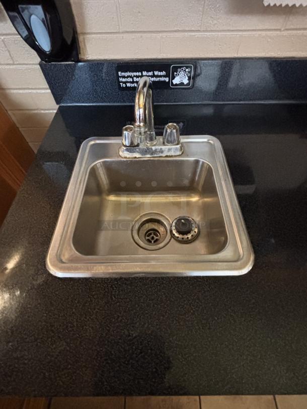 Cabinet, with Wash Sink, Wood with Black Top, 34.5x28x42 - Image 3 of 4
