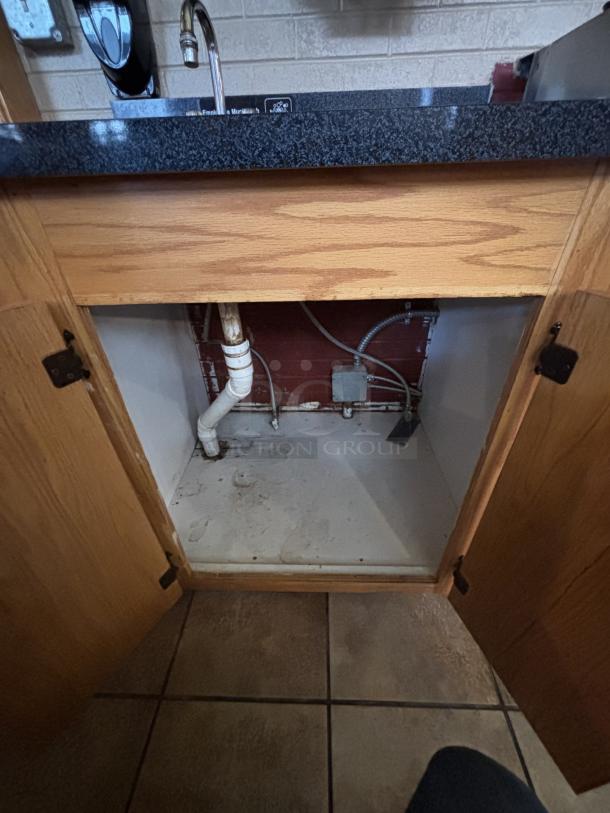 Cabinet, with Wash Sink, Wood with Black Top, 34.5x28x42 - Image 4 of 4