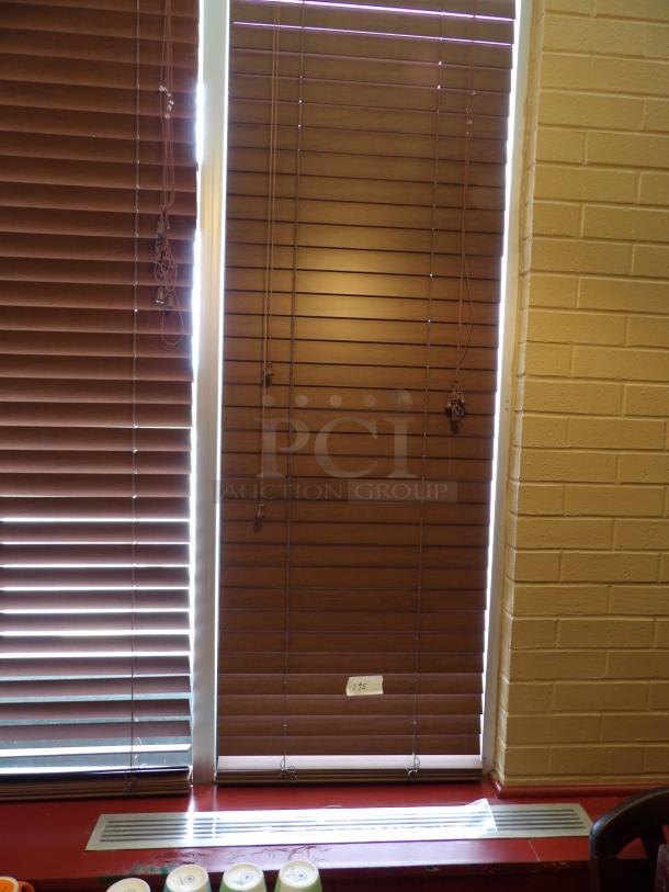 Brown Window Blinds 21x66, great condition, working as should - Image 1 of 2