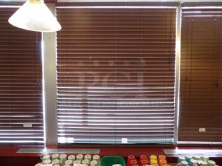 Brown Window Blinds 55 1\2 x 66, great condition, working as should