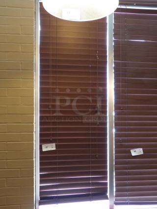 Brown Window Blinds 21x66, great condition, working as should