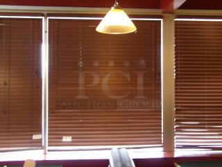 Brown Window Blinds 55 1\2 x 66,  great condition, working as should