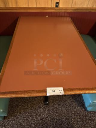 Coral Top Tables, Attached to Wall