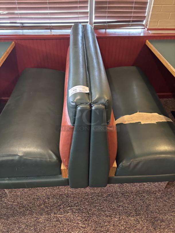 Booths, Doubles Attached, All with Tears, 20 inch seat width, 51 inch long, 27 inch back - Image 1 of 2