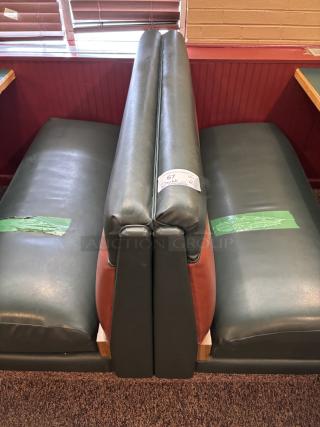 Booths, Doubles Attached, All with Tears, 20 inch seat width, 51 inch long, 27 inch back