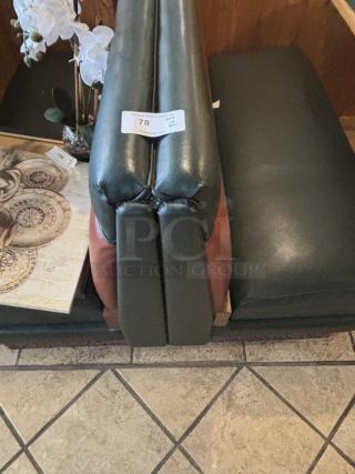 Booths, Doubles Attached, 20 inch seat width, 51 inch long, 27 inch back