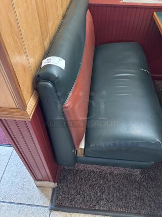 Booths, Brown and Green Singles,  20 inch seat width, 47 inch long, 27 inch back
