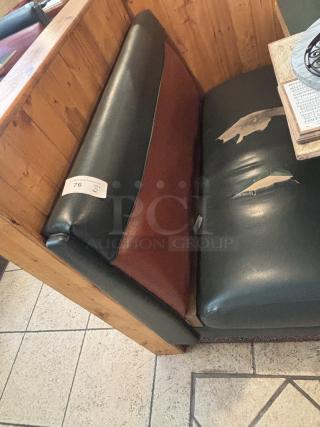 Booths, Brown and Green Singles, 20 inch seat width, 47 inch long, 27 inch back