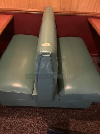 Green Booths Doubles, 20 inch seat width, 22 inch seat back