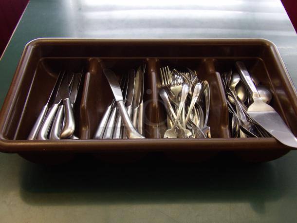 Lot of Misc Silver Ware with Tray - Image 1 of 2