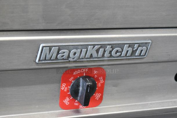 MagiKitch'n Stainless Steel Commercial Natural Gas Powered Flat Top Griddle w/ Thermostatic Controls and Metal Under Shelf. - Image 3 of 5