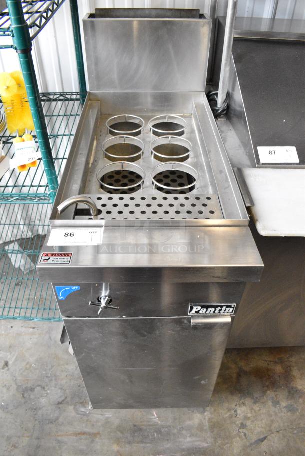 Pantin PC11 Stainless Steel Commercial Floor Style Natural Gas Powered Pasta Cooker. 70,000 BTU. - Image 1 of 9
