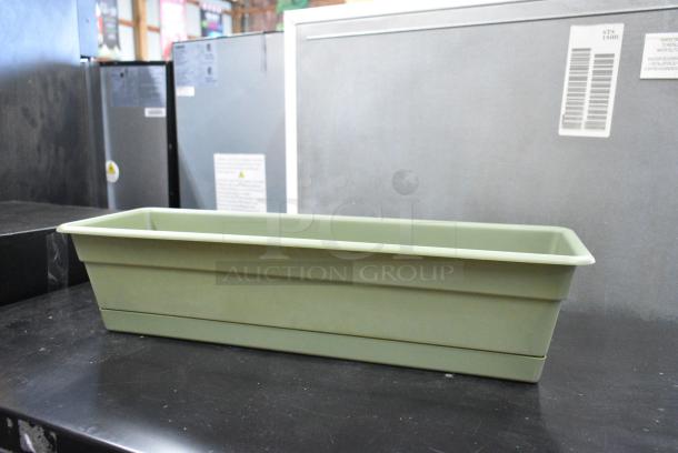 BRAND NEW SCRATCH AND DENT! Box of 12 Bloem Livling DCBT24-42 24" Durcott Living Green Window Box. - Image 1 of 8