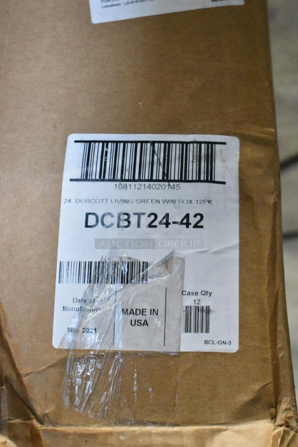 BRAND NEW SCRATCH AND DENT! Box of 12 Bloem Livling DCBT24-42 24" Durcott Living Green Window Box. - Image 6 of 8