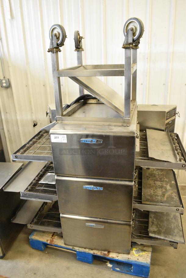 3 2017 Turbochef HhC2020 Stainless Steel Commercial Electric Powered Rapid Cook Conveyor Oven w/ Stand on Commercial Casters. 208/240 Volts, 3 Phase. 3 Times Your Bid! - Image 1 of 11