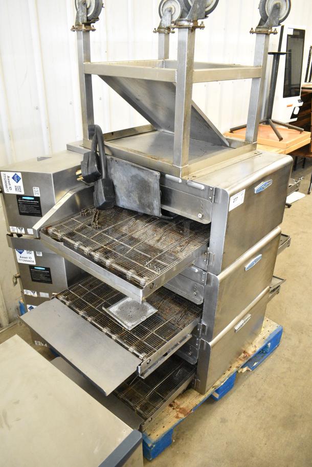 3 2017 Turbochef HhC2020 Stainless Steel Commercial Electric Powered Rapid Cook Conveyor Oven w/ Stand on Commercial Casters. 208/240 Volts, 3 Phase. 3 Times Your Bid! - Image 2 of 11