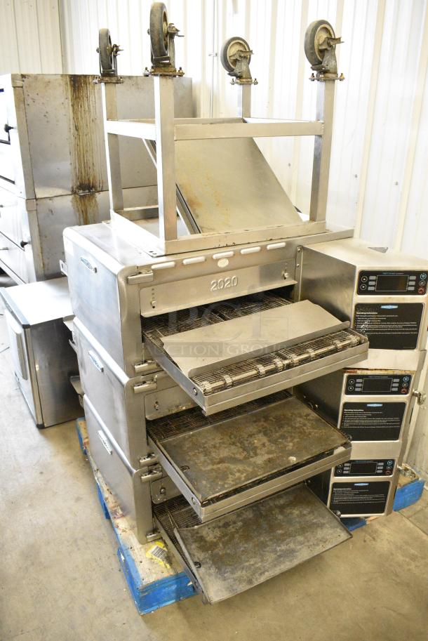 3 2017 Turbochef HhC2020 Stainless Steel Commercial Electric Powered Rapid Cook Conveyor Oven w/ Stand on Commercial Casters. 208/240 Volts, 3 Phase. 3 Times Your Bid! - Image 3 of 11