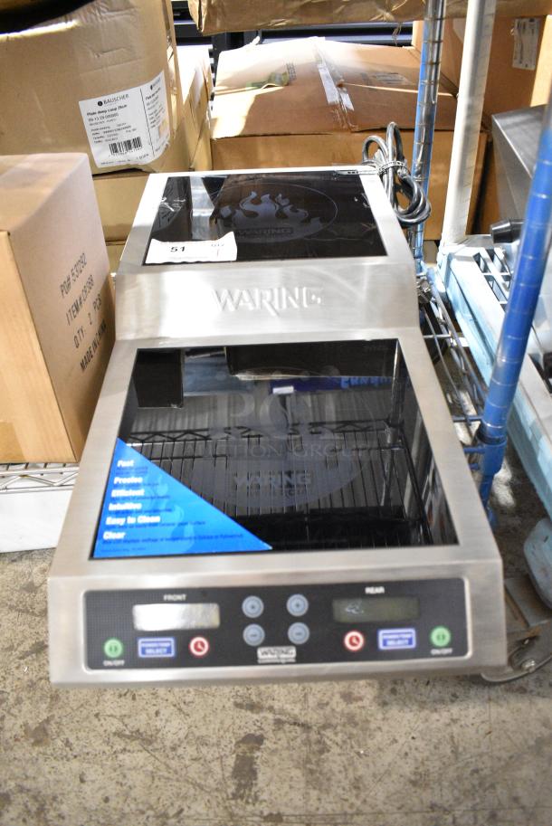 BRAND NEW! 2022 Waring WIH800 Stainless Steel Step-Up Double Induction Range. 240 Volts, 1 Phase. - Image 1 of 9
