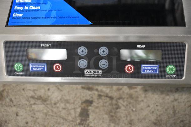 BRAND NEW! 2022 Waring WIH800 Stainless Steel Step-Up Double Induction Range. 240 Volts, 1 Phase. - Image 4 of 9