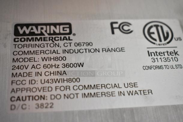 BRAND NEW! 2022 Waring WIH800 Stainless Steel Step-Up Double Induction Range. 240 Volts, 1 Phase. - Image 8 of 9