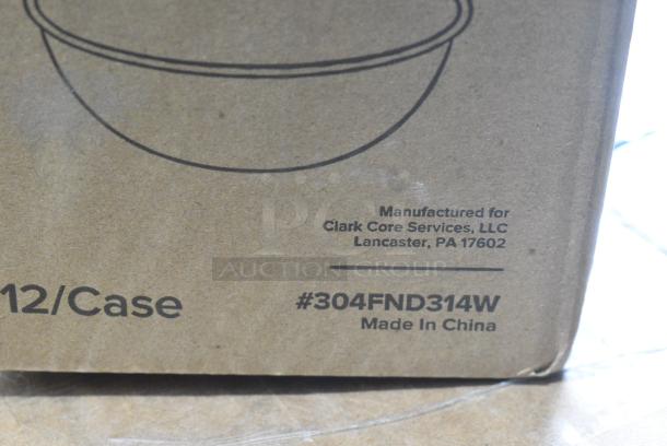 BRAND NEW SCRATCH AND DENT! Box of 11 Acopa 304FND314W Foundations 11 oz. White Narrow Rim Melamine Bowl - Image 7 of 7