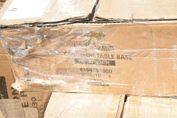 16 BRAND NEW SCRATCH AND DENT! Boxes Including 164TS1800 Lancaster Table & Seating 18" Cast Iron Table Base Spider, Four 164TCOLROD25 Lancaster Table & Seating 25 3/16" Standard Height Table Base Column and Rod, 164TB3030 Lancaster Table & Seating 30" x 30" Cross Cast Iron Table Base Plate, 600UT2436G Regency 18-Gauge Galvanized Steel Adjustable Shelf for 24" x 36" Work Tables, 600TSS3036 Regency Spec Line 30" x 36" 14 Gauge Stainless Steel Commercial Work Table with Undershelf. 16 Times Your Bid! - Image 3 of 11
