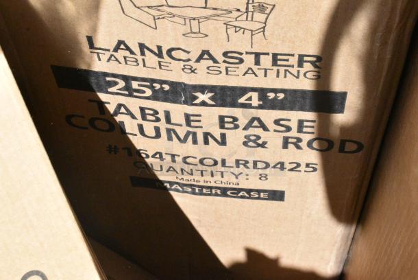 16 BRAND NEW SCRATCH AND DENT! Boxes Including 164TS1800 Lancaster Table & Seating 18" Cast Iron Table Base Spider, Four 164TCOLROD25 Lancaster Table & Seating 25 3/16" Standard Height Table Base Column and Rod, 164TB3030 Lancaster Table & Seating 30" x 30" Cross Cast Iron Table Base Plate, 600UT2436G Regency 18-Gauge Galvanized Steel Adjustable Shelf for 24" x 36" Work Tables, 600TSS3036 Regency Spec Line 30" x 36" 14 Gauge Stainless Steel Commercial Work Table with Undershelf. 16 Times Your Bid! - Image 4 of 11