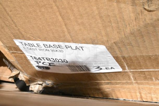 16 BRAND NEW SCRATCH AND DENT! Boxes Including 164TS1800 Lancaster Table & Seating 18" Cast Iron Table Base Spider, Four 164TCOLROD25 Lancaster Table & Seating 25 3/16" Standard Height Table Base Column and Rod, 164TB3030 Lancaster Table & Seating 30" x 30" Cross Cast Iron Table Base Plate, 600UT2436G Regency 18-Gauge Galvanized Steel Adjustable Shelf for 24" x 36" Work Tables, 600TSS3036 Regency Spec Line 30" x 36" 14 Gauge Stainless Steel Commercial Work Table with Undershelf. 16 Times Your Bid! - Image 8 of 11