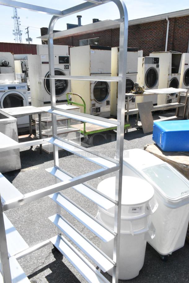 BRAND NEW SCRATCH AND DENT! Channel OT-8 Metal Commercial 8 Tray Aluminum Oval Tray Rack on Commercial Casters. - Image 4 of 6