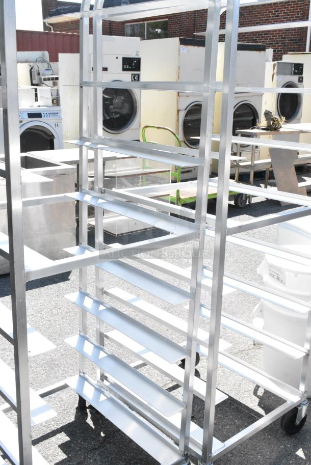 BRAND NEW SCRATCH AND DENT! Channel OT-8 Metal Commercial 8 Tray Aluminum Oval Tray Rack on Commercial Casters. - Image 4 of 6