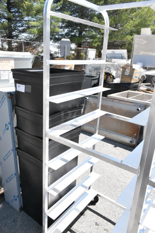 BRAND NEW SCRATCH AND DENT! Channel OT-8 Metal Commercial 8 Tray Aluminum Oval Tray Rack on Commercial Casters. - Image 5 of 6