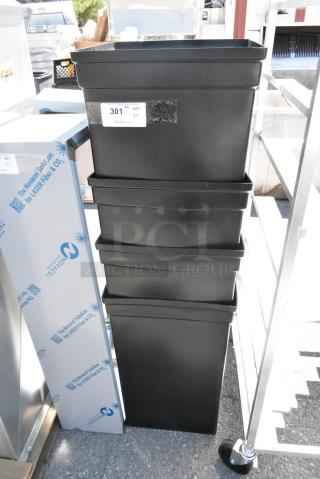 4 BRAND NEW SCRATCH AND DENT! Rubbermaid® FGL40 Square Rigid Plastic Liner - 29 Gallon. 4 Times Your Bid!