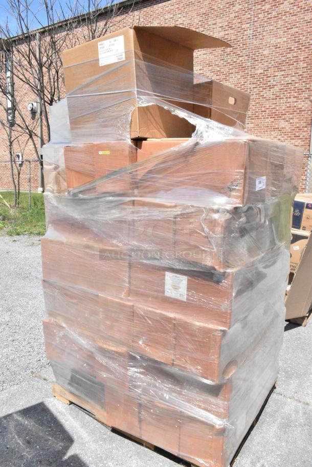 60 BRAND NEW SCRATCH AND DENT! Items Including 210BBA25 Round Palm Leaf Plates, Coupe Style Pizza Pan, Areca Palm Leaf Plate, 10049884 Sauce Cups. 60 Times Your Bid! - Image 2 of 9
