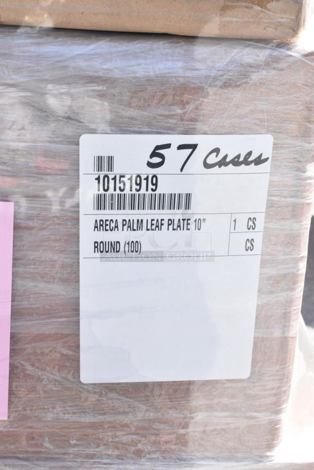 60 BRAND NEW SCRATCH AND DENT! Items Including 210BBA25 Round Palm Leaf Plates, Coupe Style Pizza Pan, Areca Palm Leaf Plate, 10049884 Sauce Cups. 60 Times Your Bid! - Image 7 of 9