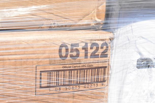 32 BRAND NEW SCRATCH AND DENT! Items Including 130WBKSSPOONH Choice Black Heavy Weight Wrapped Polystyrene Plastic Soup Spoon - 1,000/Case, 130BFORKWP Choice Individually Wrapped Medium Weight Black Polypropylene Plastic Fork - 1,000/Case, 347VNP7WHGD Visions 7 1/2" White Round Plastic Plate with Gold Vintage Rim - 120/Case, 130HPPWRBF Choice Black Heavy Weight Wrapped Polypropylene Plastic Fork - 1,000/Case, 612P527 Choice 7" Clear Round Plastic Dome Lid - 500/Case, 130BFORKWP Choice Individually Wrapped Medium Weight Black Polypropylene Plastic Fork - 1,000/Case, 500L1020BHT Choice Black Hot Paper Cup Travel Lid with Hinged Tab for 10-24 oz. Standard Cups and 8 oz. Squat Cups - 1,000/Case, 500CC24 Choice Clear PET Customizable Plastic Cold Cup - 24 oz. - 600/Case, 795PTOWHT4 Choice White Microwavable Folded Paper #4 Take-Out Container 7 3/4" x 5 1/2" x 3 1/2" - 160/Case. 32 Times Your Bid! - Image 5 of 15