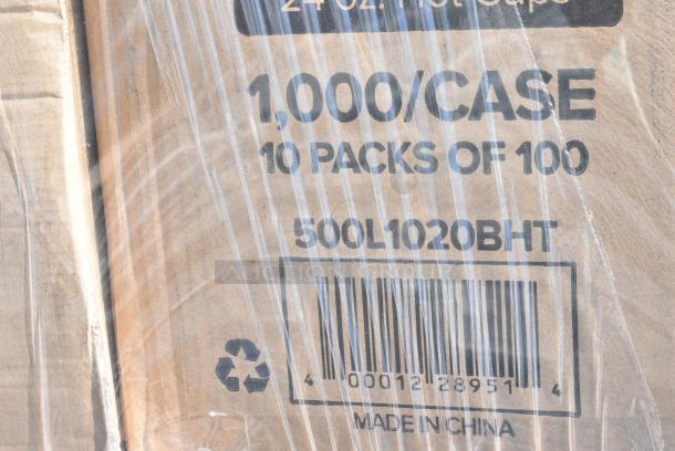 32 BRAND NEW SCRATCH AND DENT! Items Including 130WBKSSPOONH Choice Black Heavy Weight Wrapped Polystyrene Plastic Soup Spoon - 1,000/Case, 130BFORKWP Choice Individually Wrapped Medium Weight Black Polypropylene Plastic Fork - 1,000/Case, 347VNP7WHGD Visions 7 1/2" White Round Plastic Plate with Gold Vintage Rim - 120/Case, 130HPPWRBF Choice Black Heavy Weight Wrapped Polypropylene Plastic Fork - 1,000/Case, 612P527 Choice 7" Clear Round Plastic Dome Lid - 500/Case, 130BFORKWP Choice Individually Wrapped Medium Weight Black Polypropylene Plastic Fork - 1,000/Case, 500L1020BHT Choice Black Hot Paper Cup Travel Lid with Hinged Tab for 10-24 oz. Standard Cups and 8 oz. Squat Cups - 1,000/Case, 500CC24 Choice Clear PET Customizable Plastic Cold Cup - 24 oz. - 600/Case, 795PTOWHT4 Choice White Microwavable Folded Paper #4 Take-Out Container 7 3/4" x 5 1/2" x 3 1/2" - 160/Case. 32 Times Your Bid! - Image 13 of 15