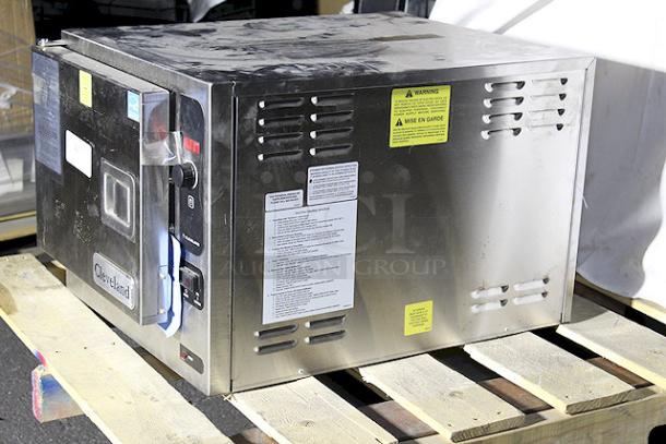 BRAND NEW SCRATCH & DENT! Cleveland 22CET3.1 SteamChef 3 Pan Electric Countertop Steamer - 208V, 1 Phase, 12 kW. Dented on top and sides. S/N: 240423054951 - Image 3 of 7