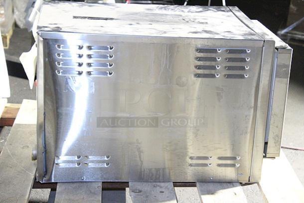BRAND NEW SCRATCH & DENT! Cleveland 22CET3.1 SteamChef 3 Pan Electric Countertop Steamer - 208V, 1 Phase, 12 kW. Dented on top and sides. S/N: 240423054951 - Image 4 of 7